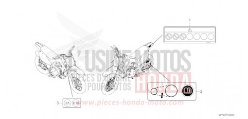 ETIQUETTE DE PRECAUTIONS CRF110FP de 2023